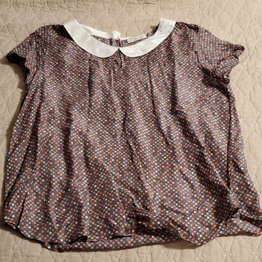 Hinge silk blouse